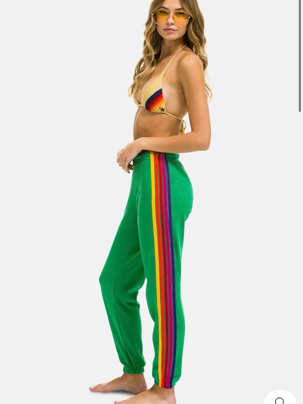 Aviator Nation 5 Stripe Sweatpants — Kelly Green